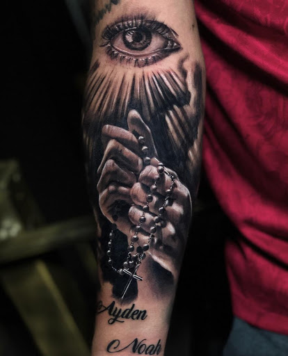 Explore woman face tattoo ideas, creative tattoo ideas in Miami Beach, available at Salvation Tattoo Lounge