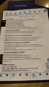 BaraNaan Street Food & Cocktail Bar à Paris menu