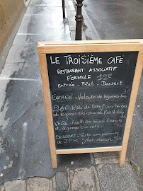 Restaurant Le Troisième Café à Paris - menu / carte