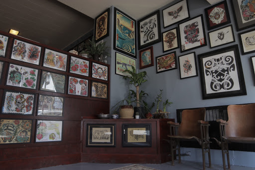 Explore evil angel tattoo ideas, creative tattoo ideas in Laramie, available at Vintage Electric Tattoo