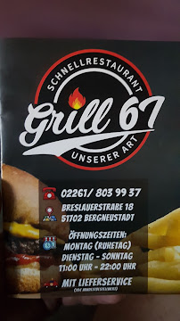 Restaurant Grill 67 à Bergneustadt - menu / carte