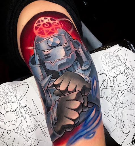 Explore dark art tattoo ideas, creative tattoo ideas in Kissimmee, available at Fallen Sparrow Tattoo Co