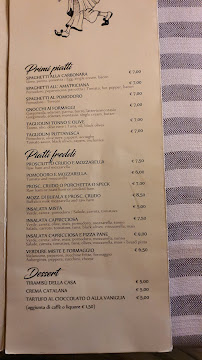 Menu du Pizzaria da Fausta à Treviso