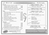 Restaurant Le Seven - Fauquembergues à Fauquembergues (la carte)