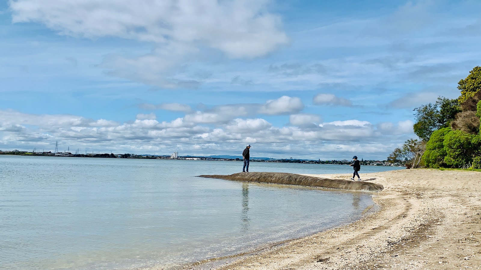 Foto di Taylors Bay con una superficie del sabbia con ciottolame