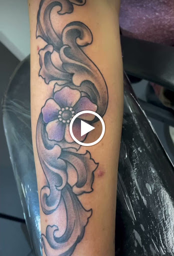 Explore name tattoo placement ideas, creative tattoo ideas in Muskogee, available at Spurlocks Emporium