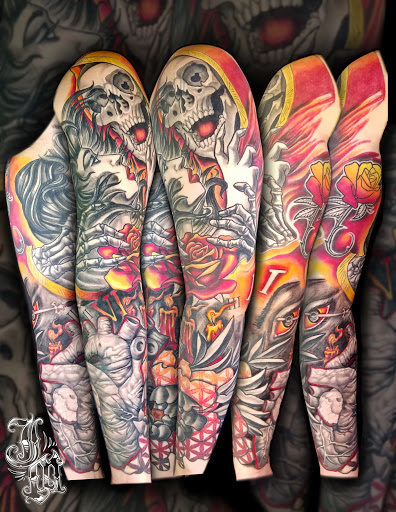 Explore bookworm tattoo ideas, creative tattoo ideas in Lombard, available at New Hope Tattoo