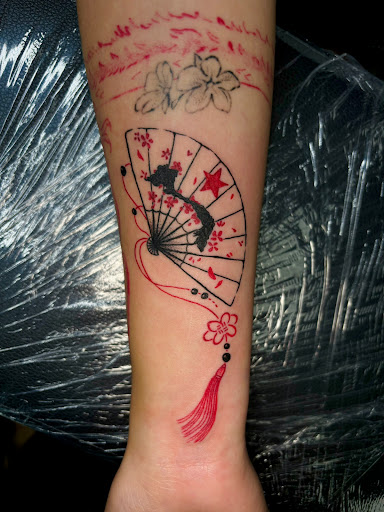 Explore forearm half sleeve cover up tattoo ideas, creative tattoo ideas in North Tonawanda, available at Dark Side Ink Tattoo Studio