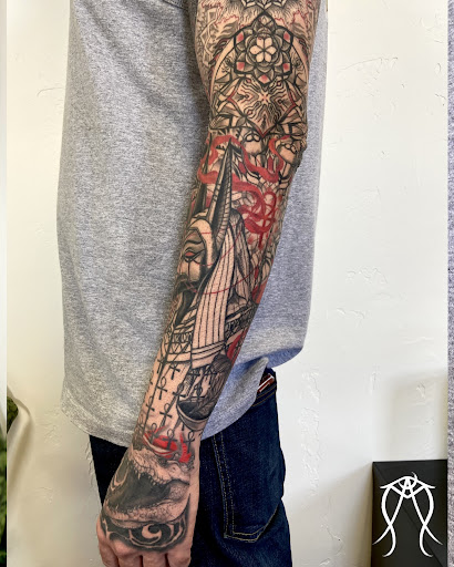Explore rockabilly tattoo ideas, creative tattoo ideas in Scipio Center, available at Ace of Wands Private Tattoo & Tarot Studio . Appointment Only