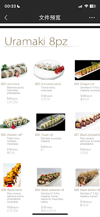 Ristorante cinese e giapponese Shih Jing à Cairo Montenotte menu