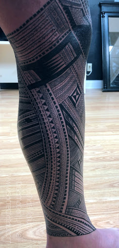 Explore leopard print tattoo ideas, creative tattoo ideas in Tampa, available at Sacred Tatau