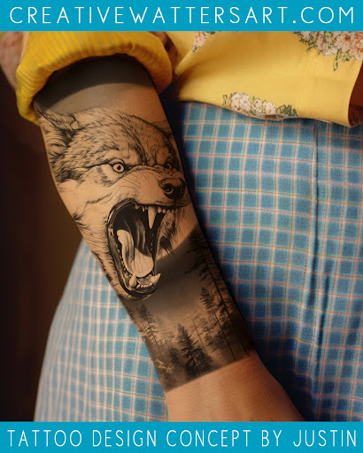 Explore gap filler tattoo background shading ideas, creative tattoo ideas in Richland, available at Ink Injection