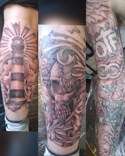 Explore jester tattoo ideas, creative tattoo ideas in Roanoke, available at RailYard INK