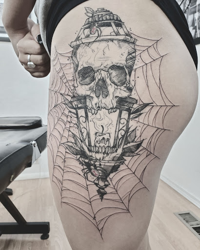 Explore half and half tattoo ideas, creative tattoo ideas in Roy, available at Art Of War tattoo