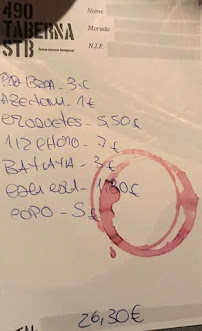 490 Taberna STB em Setúbal menu n° 9