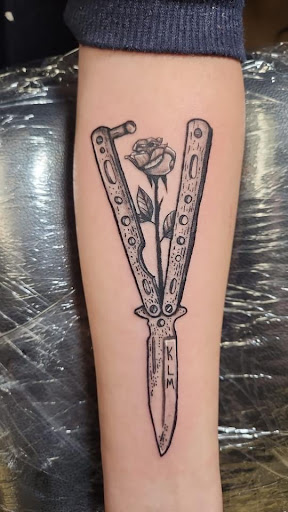 Explore inner ear tattoo ideas, creative tattoo ideas in Roanoke, available at Black Caesar Tattoos & Piercings