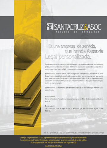 Comentarios y opiniones de SantaCruz & Asociados - Estudio de Abogados. Dr. Javier Santa Cruz G.