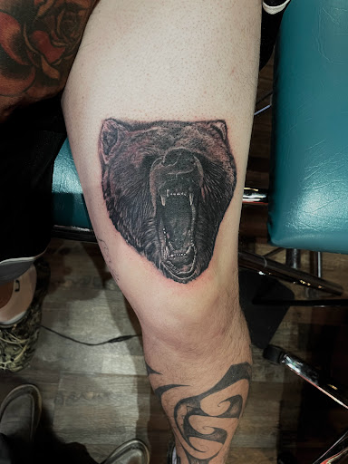 Explore mens tattoo ideas forearm, creative tattoo ideas in Lander, available at Blackblood Tattoo and Piercing