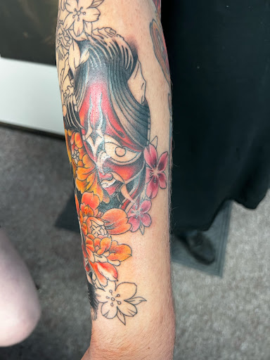 Explore tattoo on thigh ideas, creative tattoo ideas in Jefferson, available at Slammin Ink Tattoo