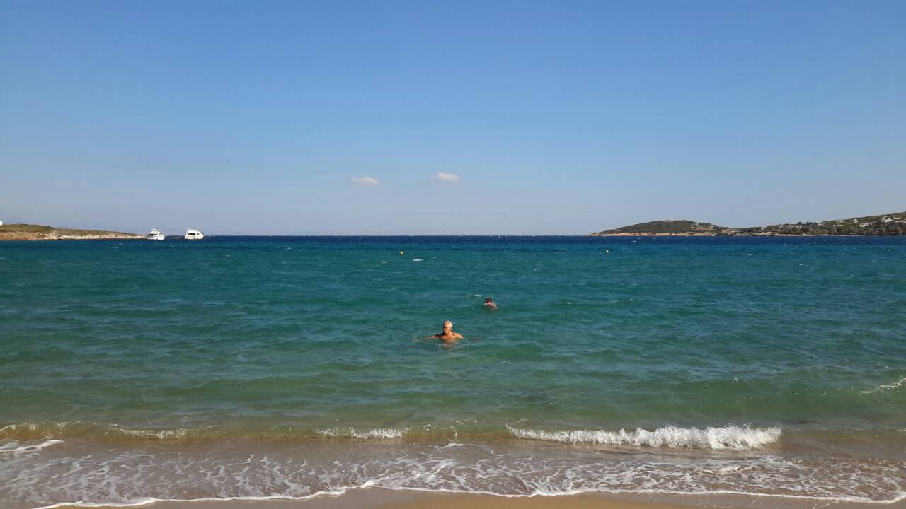 Vravronos beach II的照片 带有绿色纯水表面