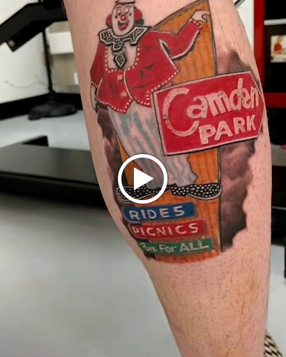 Explore puppy tattoo ideas, creative tattoo ideas in Marietta, available at Monkeys Uncle Tattoo