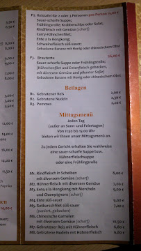 Restaurant asiatique Happy house à Schwerin (le menu)