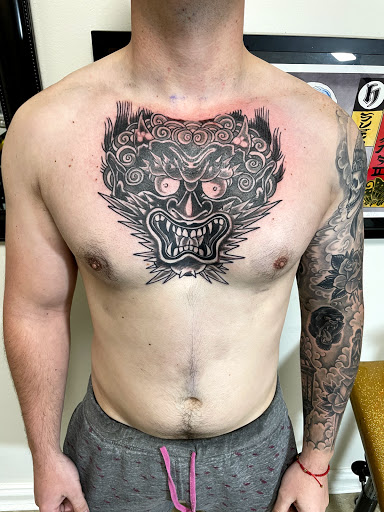 Explore road tattoo ideas, creative tattoo ideas in Miami, available at Bonsai Mike Tattoos