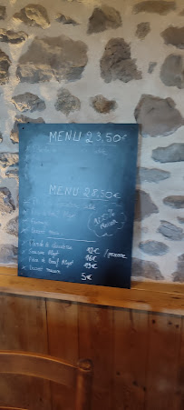 Buron du Couderc à Saint-Chély-d'Aubrac menu