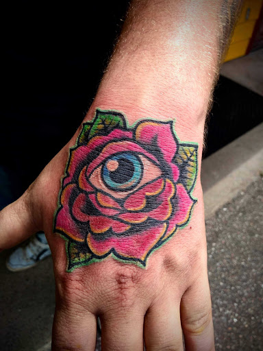 Explore patch sleeve tattoo ideas, creative tattoo ideas in Minocqua, available at Family Tradition Tattoo Co.