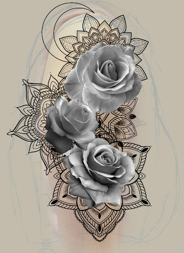 Explore art deco tattoo ideas, creative tattoo ideas in Midvale, available at Aloha Tattoos - Award-Winning Utah Ink