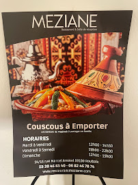 Restaurant Meziane à Roubaix menu