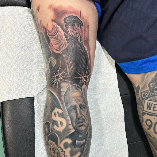Find bride of chucky tattoo ideas for your next unique tattoo in Houston at Los Muertos Tattoo Studio and Art Gallery