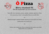 Carte du Ô PIZZA ô poulet roti à Sedan