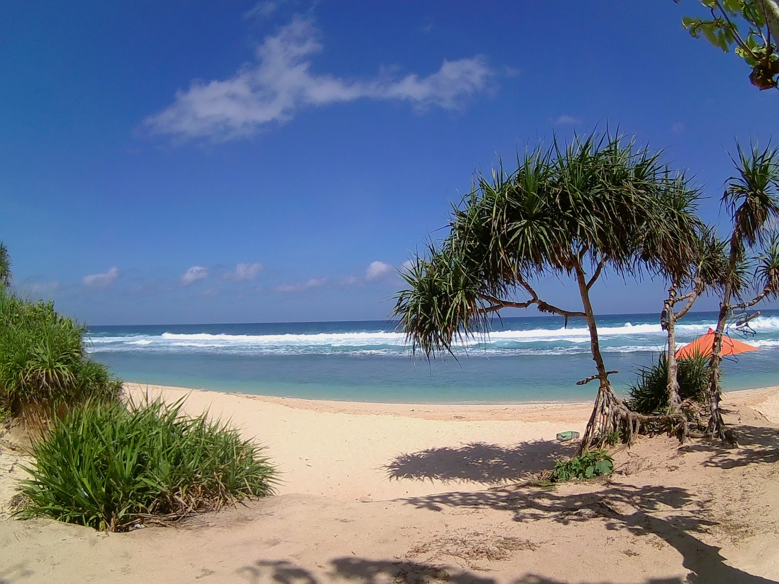 Foto von Nunggalan Beach von Klippen umgeben