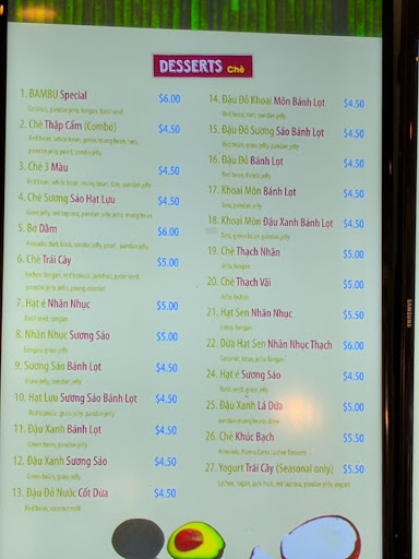 Dessert Restaurant «BAMBU Desserts & Drinks», reviews and photos, 10161 Bolsa Ave, Westminster, CA 92683, USA