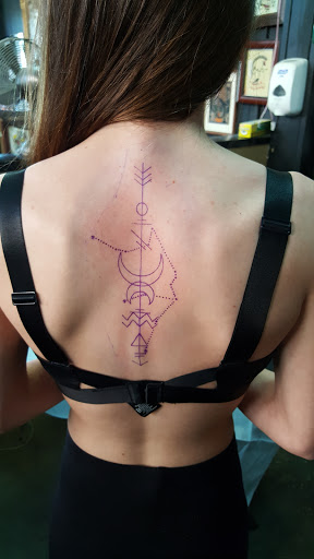 Explore thin blue line tattoo ideas, creative tattoo ideas in Fresno, available at Resistance Tattoo