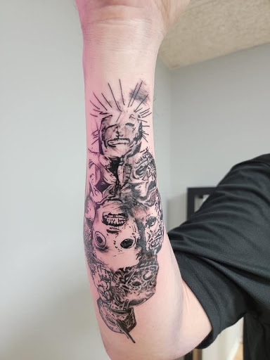 Explore footprints in the sand tattoo ideas, creative tattoo ideas in Kenosha, available at Kenosha Tattoo Company