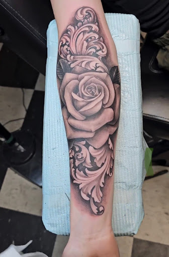 Explore starfish tattoo ideas, creative tattoo ideas in Addison, available at Rising Phoenix Tattoo and Body Piercing