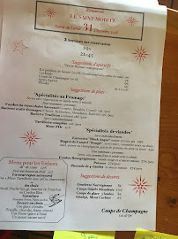 Restaurant - Le Saint Moritz (Le Corbier) à Villarembert menu