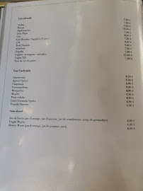 Le Marvelous à Montpellier menu