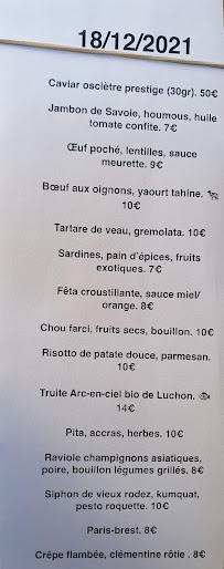 Restaurant Le Restaurant sans nom à Toulouse (la carte)