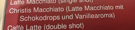 Christis - Eis & Kaffee GmbH à Trier menu