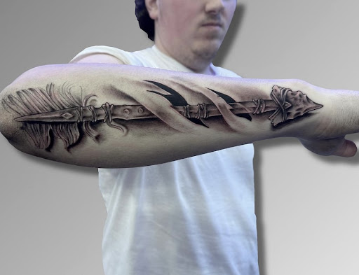 Explore colored tattoo sleeve ideas, creative tattoo ideas in Huntington, available at Timeless Tattoo Gallery