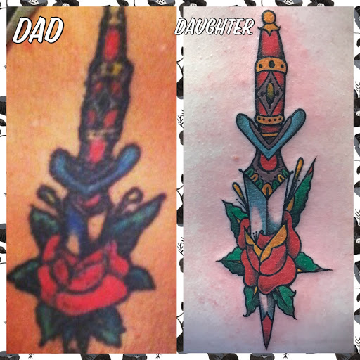 Explore jack and sally couple tattoos ideas, creative tattoo ideas in Augusta, available at Mr. Tattoo