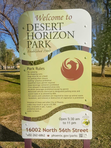 Park «Desert Horizon Park», reviews and photos, 16002 N 56th St, Phoenix, AZ 85004, USA