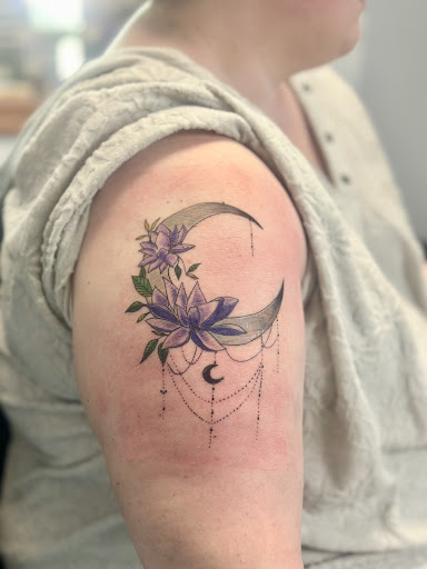 Explore german shepherd tattoo ideas, creative tattoo ideas in Whitehall, available at Beachside Tattoos & Smoke Shop