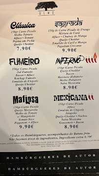 Menu du OLMO à Monção