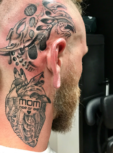 Explore side neck tattoo ideas, creative tattoo ideas in Lake Havasu City, available at 303Tattoo