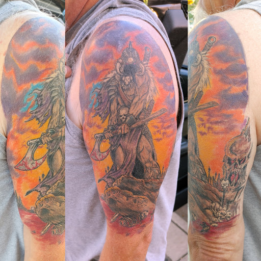 Explore shoulder tattoo ideas for women, creative tattoo ideas in Lafayette, available at DragonsBane Tattoo & Body Piercing