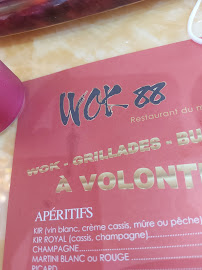 Wok 88 à Épinal menu